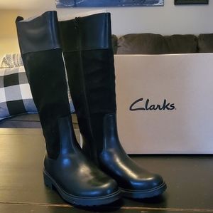 NEW Clarks Black Boots 7.5